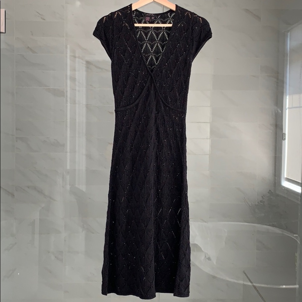 Vintage Pink Tartan knit dress - Picture 2 of 8